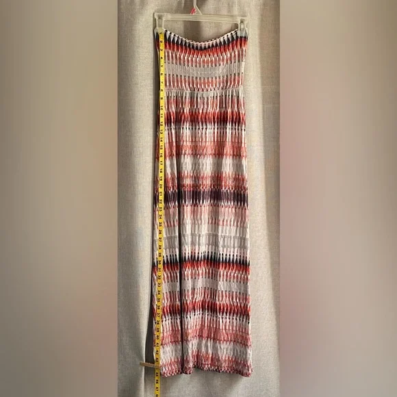 Cynthia Rowley•strapless maxi dress•size xs•Rayon blend•multi-color/coral - Picture 9 of 10